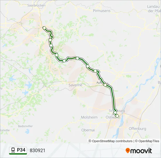 P34 Train Line Map