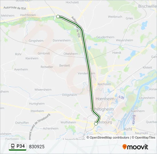 P34 Train Line Map