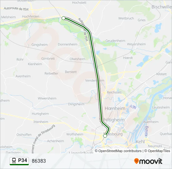 P34 Train Line Map