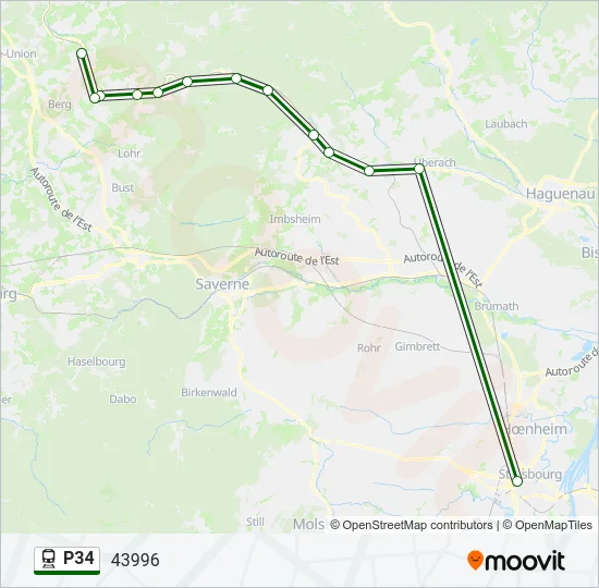 P34 Train Line Map