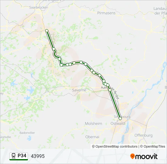 P34 Train Line Map