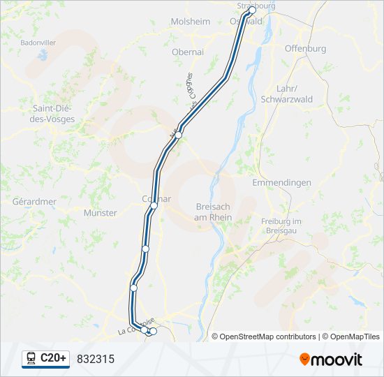 Mapa de C20+ de tren