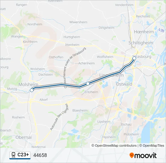 C23+ Train Line Map