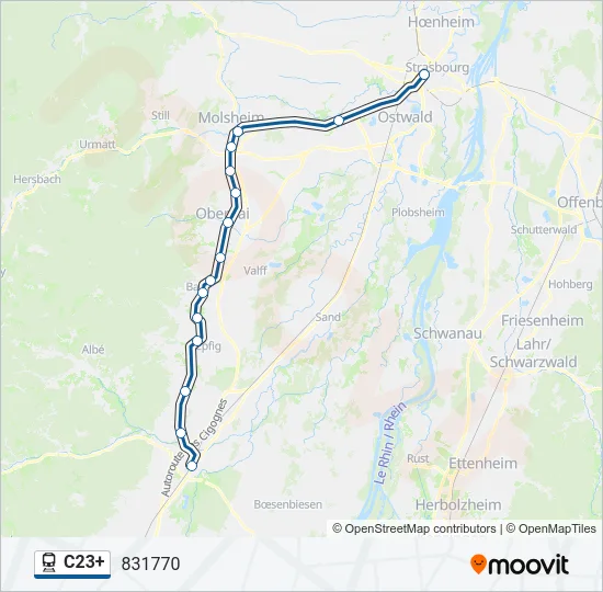 C23+ Train Line Map