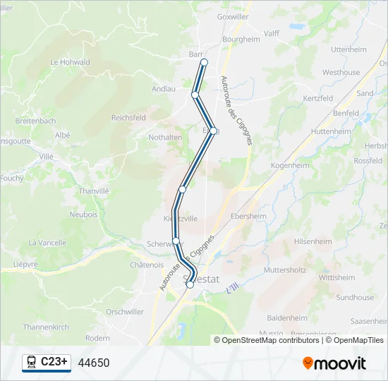 C23+ Train Line Map