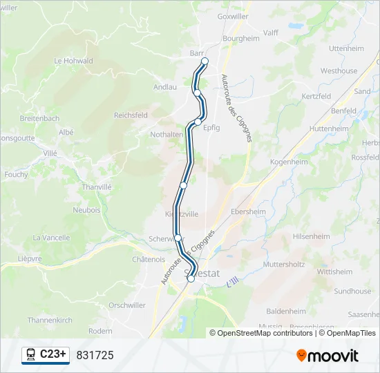 C23+ Train Line Map