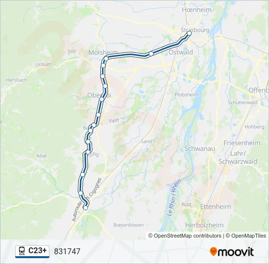 C23+ Train Line Map