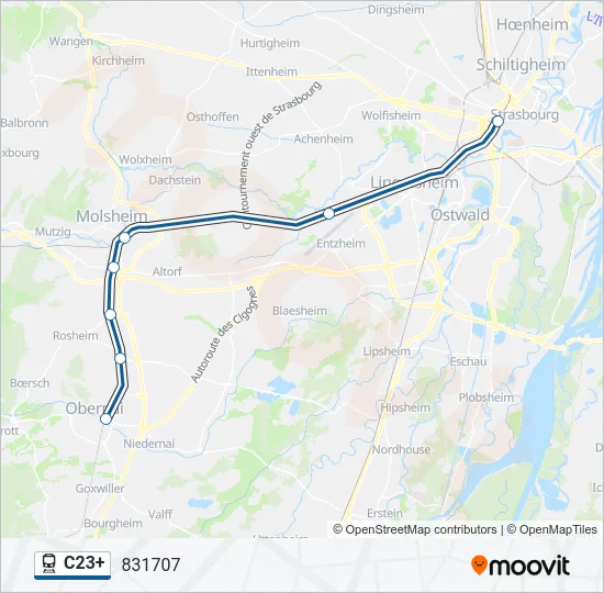 C23+ Train Line Map