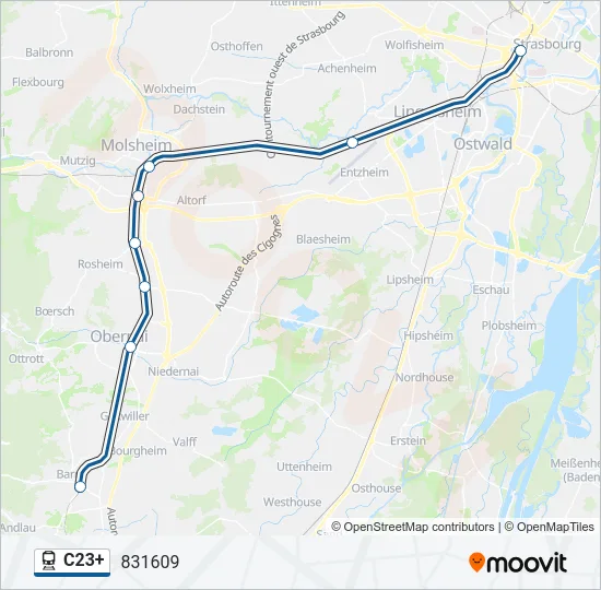 C23+ Train Line Map