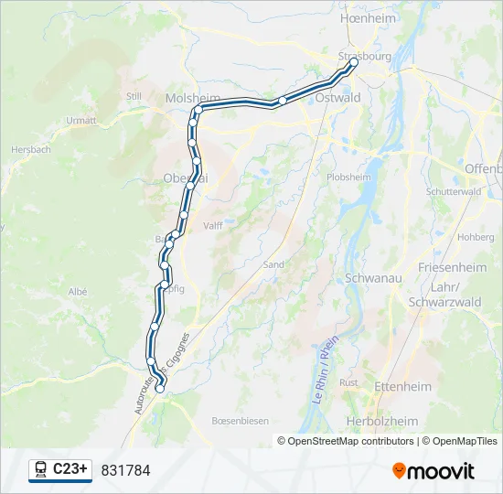 C23+ Train Line Map