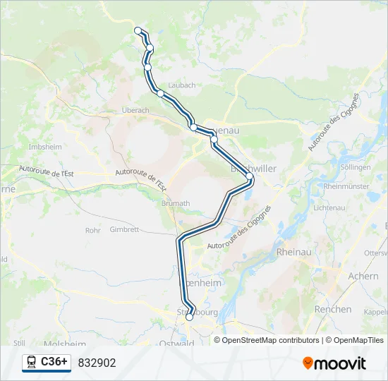 C36+ Train Line Map