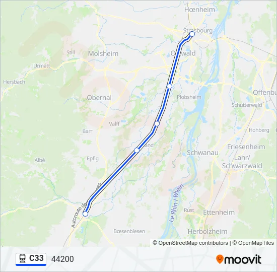 C33 Train Line Map