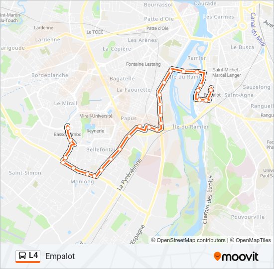 L4 bus Line Map