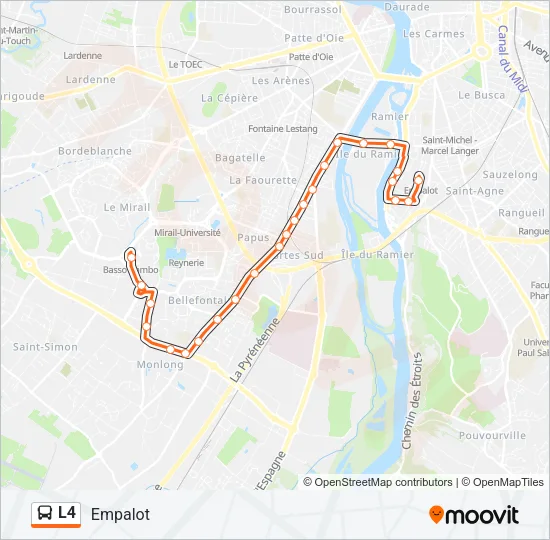 L4 Bus Line Map
