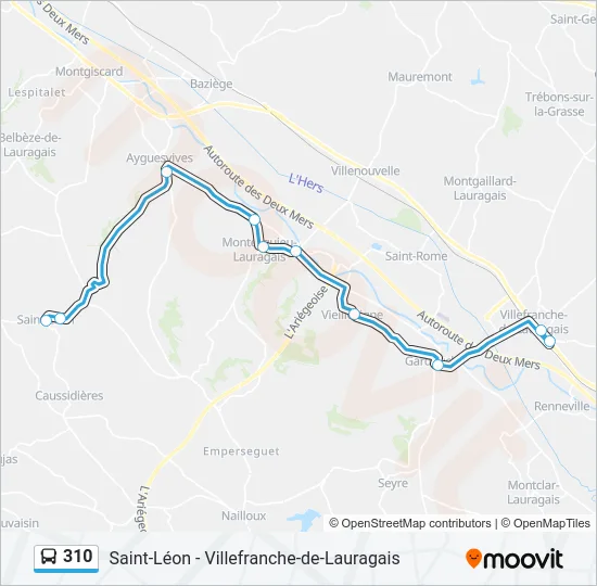 310 Bus Line Map