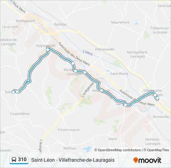 310 Bus Line Map