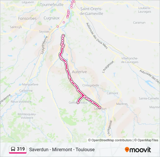 319 Bus Line Map