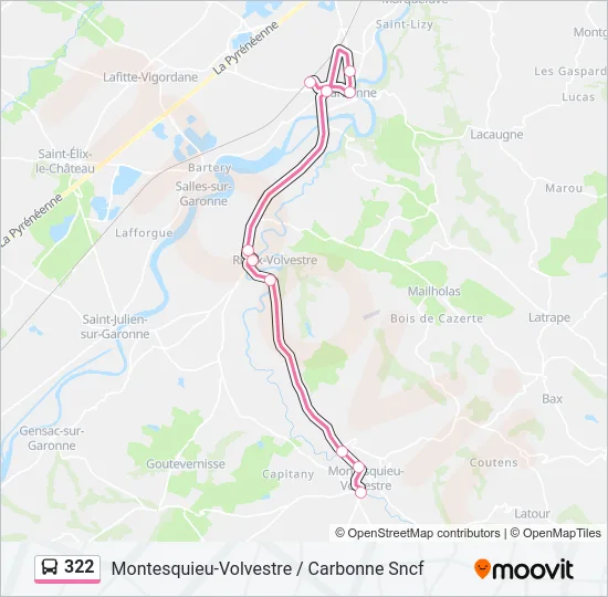 322 Bus Line Map