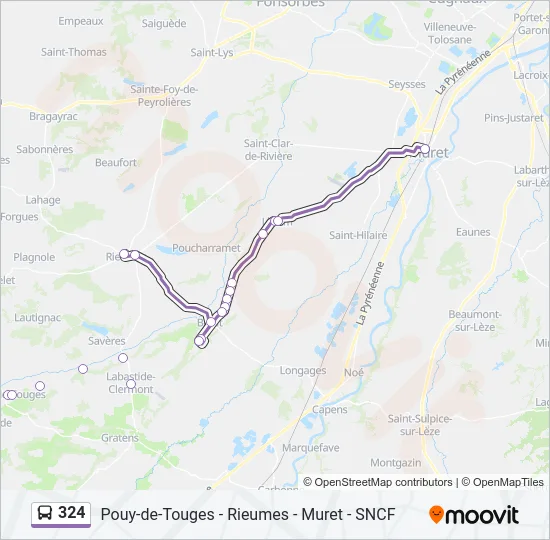 324 Bus Line Map