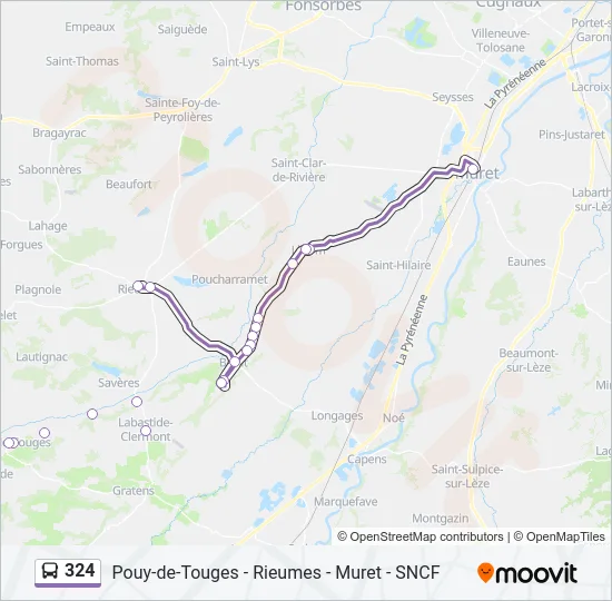324 Bus Line Map