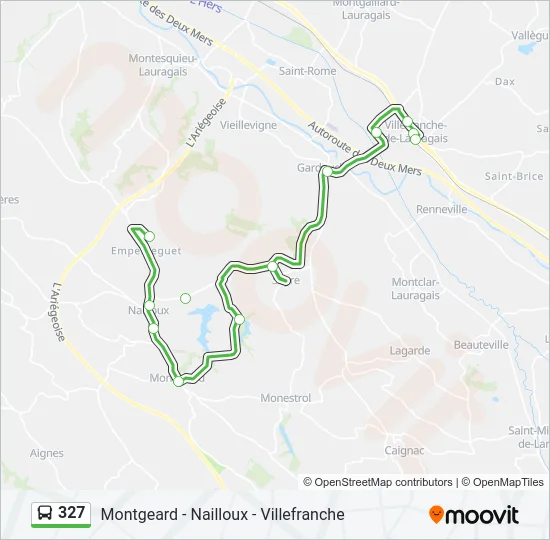327 Bus Line Map