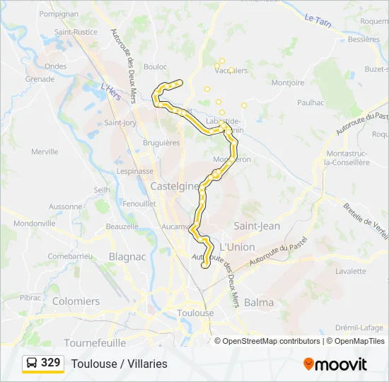 329 Bus Line Map