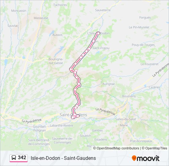 342 bus Line Map