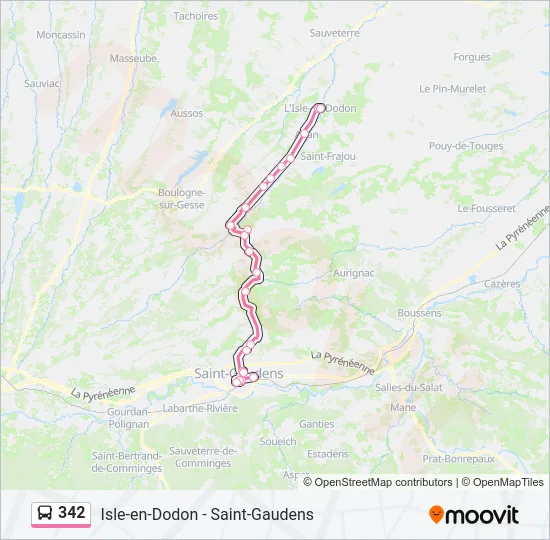 342 Bus Line Map