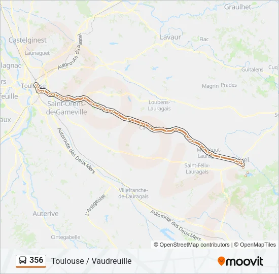 356 Bus Line Map