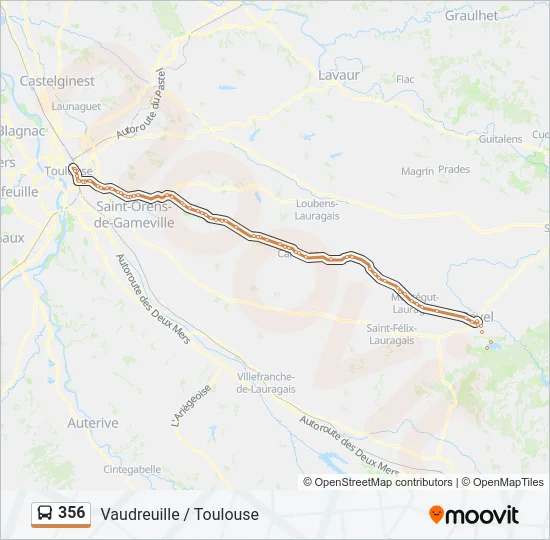 356 Bus Line Map