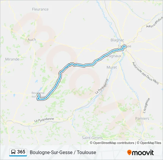 365 Bus Line Map