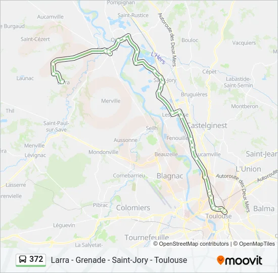 372 Bus Line Map