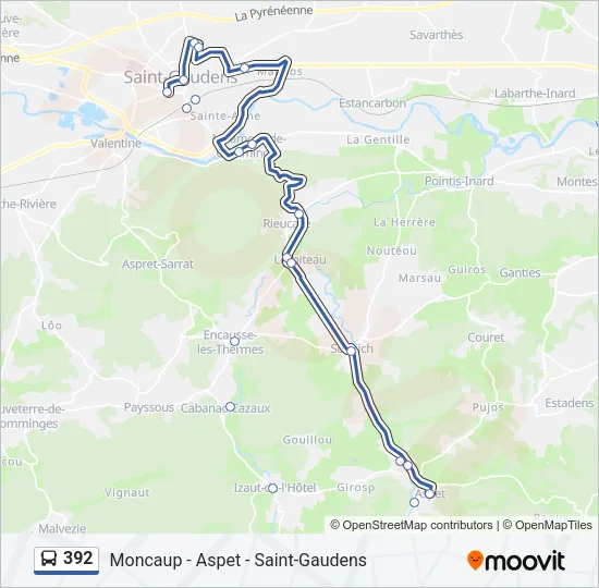 392 Bus Line Map