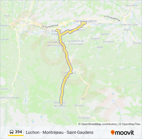 394 Bus Line Map