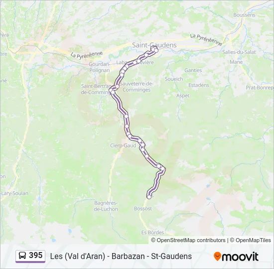 395 Bus Line Map