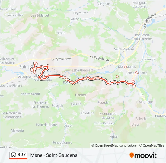397 Bus Line Map
