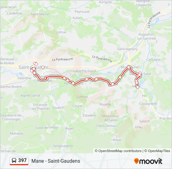 397 Bus Line Map