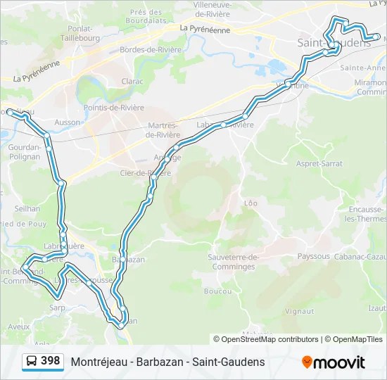 398 Bus Line Map