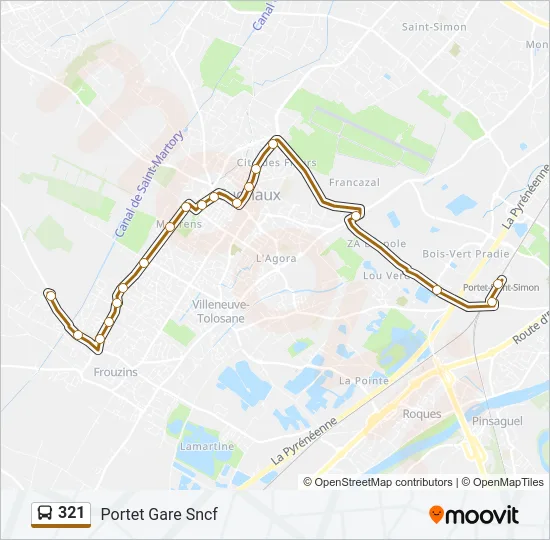 321 Bus Line Map