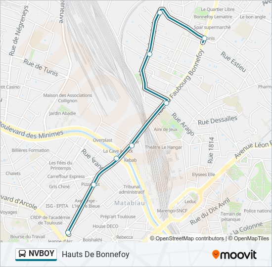 Mapa de NVBOY de autobús