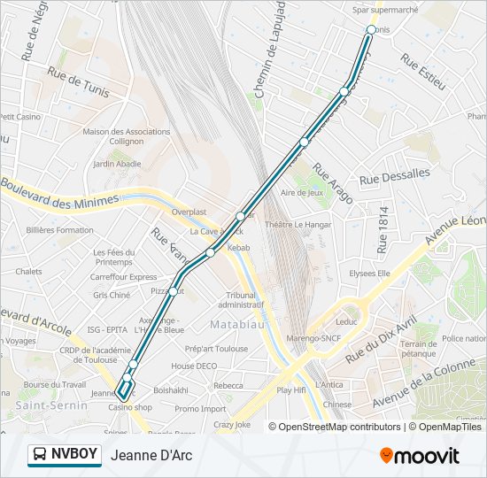 Mapa de NVBOY de autobús