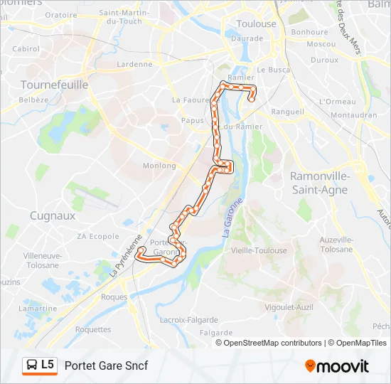 L5 Bus Line Map