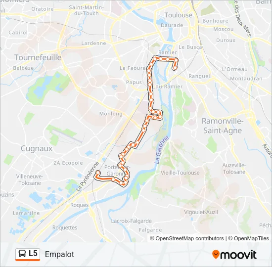 L5 Bus Line Map