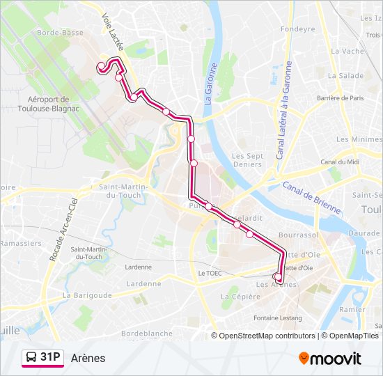 Mapa de 31P de autobús