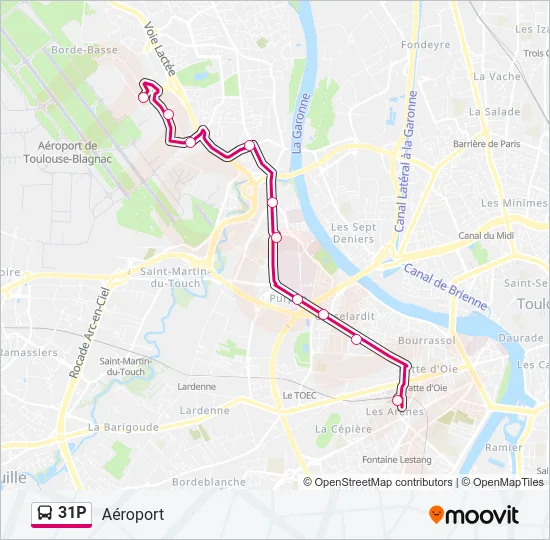 31P Bus Line Map
