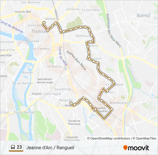 23 Bus Line Map