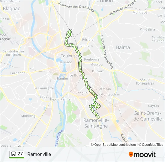 27 Bus Line Map
