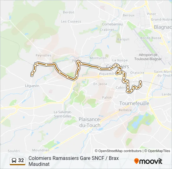 32 Bus Line Map