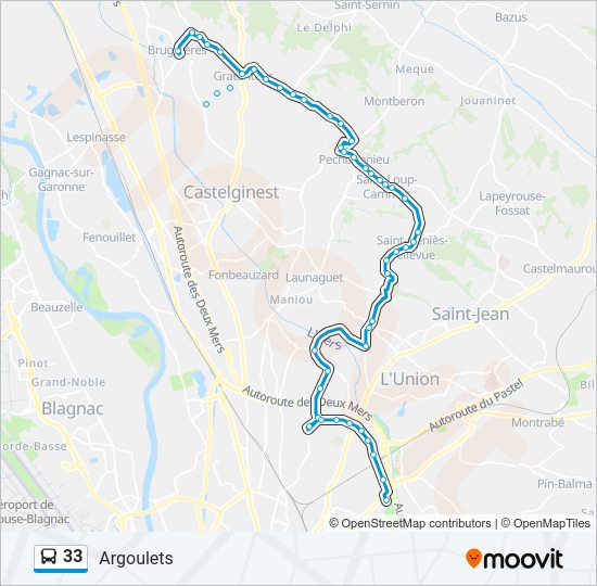 33 bus Line Map