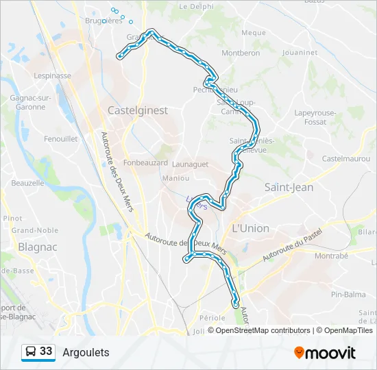 33 Bus Line Map